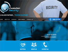 Tablet Screenshot of evolutionsecurity.com.au